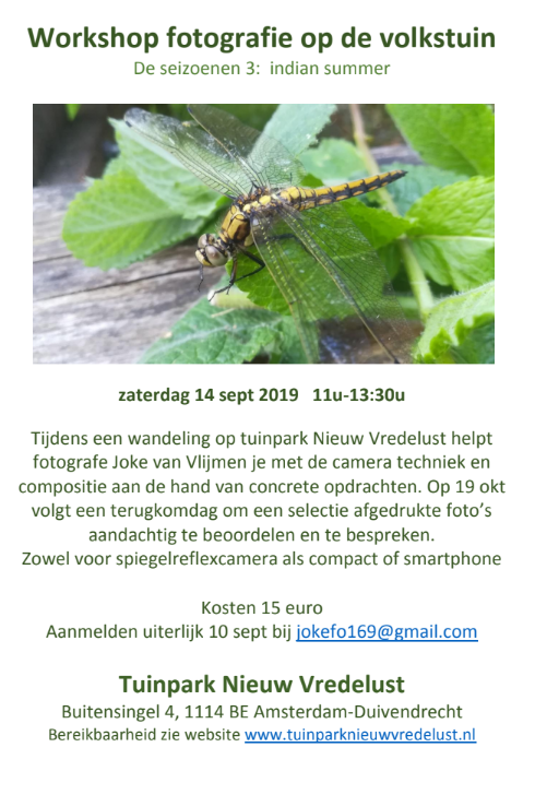 workshop fotografie duivendrecht amsterdam natuur